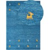 Beliani Kilimas CALTI tamsiai mėlynas 160 x 230 cm Vilna Gabbeh