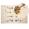 Beliani Kilimas HUSUNLU smėlio spalvos 140 x 200 cm vilnonis Gabbeh