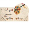 Beliani Kilimas HUSUNLU smėlio spalvos 80 x 150 cm vilnonis Gabbeh