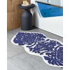 Beliani vonios kilimėlis CANBAR granato spalvos 150 x 60 cm Medvilnė