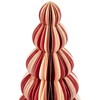 Beliani Rinkinys 3 figurek dekoracyjnych DHAULAGIRI Choinka 15/20/25 cm Raudona