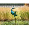Beliani Sodo skulptūra PEACOCK mėlyna