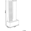 Beliani Sodo fontanas su LED SUNLINE ruda