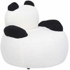 Beliani Vaikiškas fotelis Panda VIBY Boucle baltos spalvos