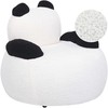 Beliani Vaikiškas fotelis Panda VIBY Boucle baltos spalvos