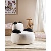 Beliani Vaikiškas fotelis Panda VIBY Boucle baltos spalvos