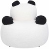 Beliani Vaikiškas fotelis Panda VIBY Boucle baltos spalvos
