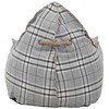 Beliani Sėdmaišis 200 L DROP LINEN 63 cm 75 cm Pilkas