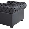 Beliani CHESTERFIELD fotelis iš natūralios odos, juodas