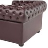 Fotelis Beliani Krėslas CHESTERFIELD Tikra oda Rudas