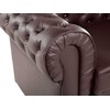 Fotelis Beliani Krėslas CHESTERFIELD Tikra oda Rudas