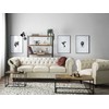 Beliani CHESTERFIELD fotelis, smėlio spalvos