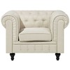 Beliani CHESTERFIELD fotelis, smėlio spalvos