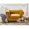 Fotelis Beliani Fotel CHESTERFIELD aksominis auksinis