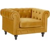 Fotelis Beliani Fotel CHESTERFIELD aksominis auksinis