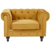 Fotelis Beliani Fotel CHESTERFIELD aksominis auksinis