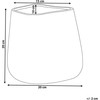 Beliani Lumarko Lumarko Keraminė dekoravimo vazA 20 cm sidabro CIRTA!