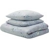 Shumee Medvilnės patalynė su gėlėmis 135 x 200 cm mėlyna