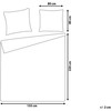 Patalynės komplektas Beliani Shumee Medvilnės patalynė su gėlėmis 155 x 220 cm mėlyna