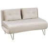 Sofa Beliani 3 vietų poilsio komplektas VESTFOLD, veliūrinis, smėlio spalvos