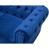 Sofa Beliani Poilsio baldų komplektas 4 asmenims CHESTERFIELD, veliūras, tamsiai mėlynas