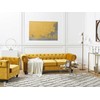 Sofa Beliani 4 vietų poilsio komplektas CHESTERFIELD, veliūras, auksinis