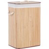 Beliani Krepšys KOMARI Bamboo Wood Šviesiai ruda