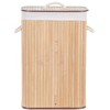 Beliani Krepšys KOMARI Bamboo Wood Šviesiai ruda