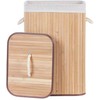 Beliani Krepšys KOMARI Bamboo Wood Šviesiai ruda
