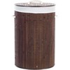 Beliani Krepšys SANNAR Bamboo Wood Tamsiai Ruda