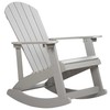 Beliani Fotel bujany sodo ADIRONDACK Jasnoszary