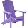 Beliani Krzesło ogrodowe MDF Purpurowy ADIRONDACK