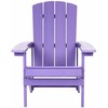Beliani Krzesło ogrodowe MDF Purpurowy ADIRONDACK