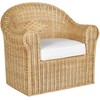 Beliani Fotel sodo LIVADEIA Rattan Naturalny