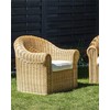 Beliani Fotel sodo LIVADEIA Rattan Naturalny