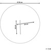 Beliani Sieninis laikrodis VAIGAI 59 cm metalinis auksinis