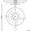 Beliani Sieninis laikrodis ALLOGNY 59 cm metalinis auksinis