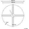 Beliani Sieninis laikrodis ASCONA 64 cm metalinis auksinis