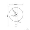 Beliani Sieninis laikrodis ANNIVIERS 44 cm metalinis juodas