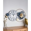 Beliani Laikrodis ścienny BERKERIUM 90 cm Metal Mėlyna
