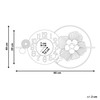 Beliani Laikrodis ścienny BERKERIUM 90 cm Metal Mėlyna