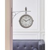 Beliani Laikrodis ścienny ROMONT 34 cm Metal Sidabrinė