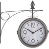 Beliani Laikrodis ścienny ROMONT 34 cm Metal Sidabrinė