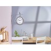 Beliani Laikrodis ścienny ROMONT 34 cm Metal Sidabrinė