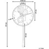 Beliani Sieninis laikrodis MARCOTE 30 cm metalinis auksinis