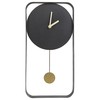Beliani Laikrodis ścienny SERVOZ 21 cm Metal Juodas