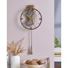 Beliani Sieninis laikrodis MARCOTE 30 cm metalinis auksinis