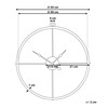 Beliani Sieninis laikrodis ZUCHWIL 50 cm metalinis auksinis