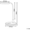 Beliani Lampa biurkowa LED COLUMBA Regulowana Metal Juodas