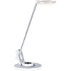 Beliani Lampa biurkowa LED CORVUS Ze ściemniaczem Metal Baltas/ sidabrinė